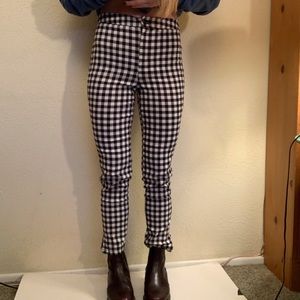 Forever 21 B&W checked pants// size small